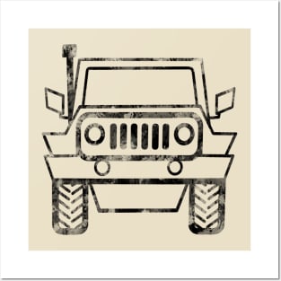 Classic simple Jeep CJ-5 4x4 for driving off the beaten path Posters and Art